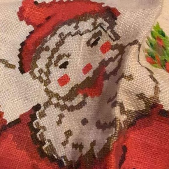 Vintage Christmas Santa in Sleigh Apron - Picture 1 of 6
